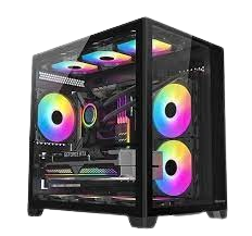 CASE HUNTKEY S980 BỂ CÁ LED RGB FAN